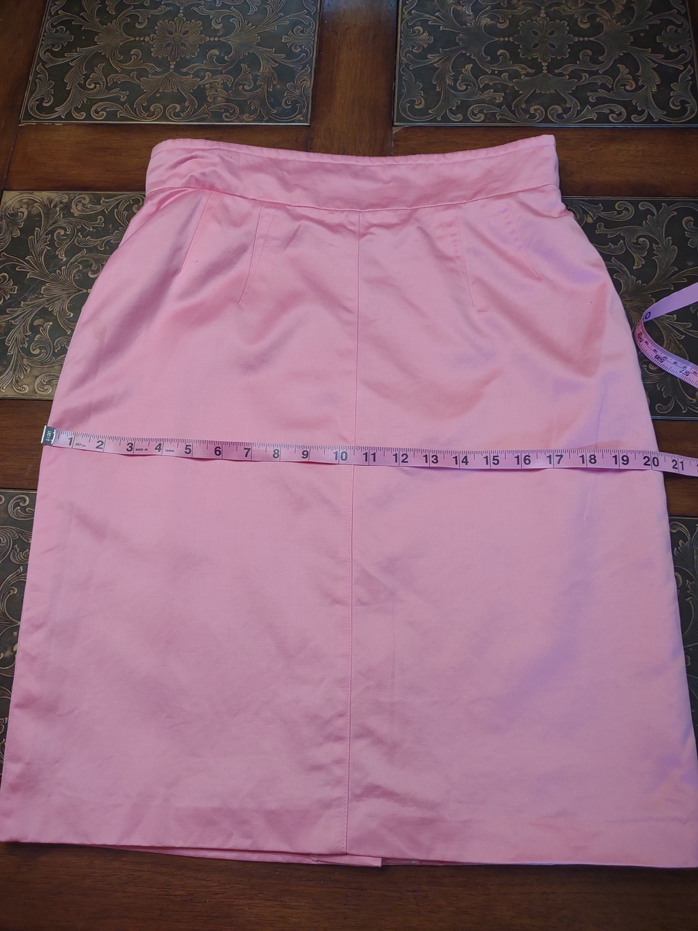Escada Vintage Soft Pink High-Waist Pencil Skirt - Picture 9 of 12